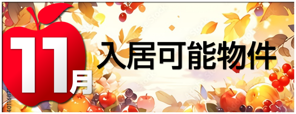 シティーマンスリー 11月入居可能物件
